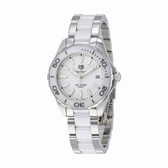 Tag Heuer Aquaracer White Dial Steel and Ceramic Ladies Watch WAY131B.BA0914