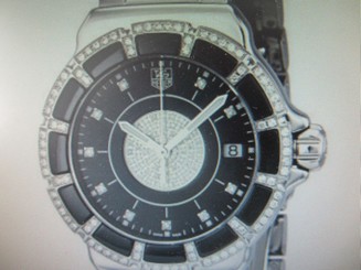 TAG HEUER WOMEN'S WATCH QUARTZ STAINLESS S DIAMOND ORIGINAL SWISS WAH1219.BA0859
