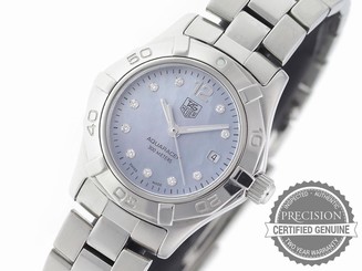 TAG HEUER AQUARACER WAF1419 QUARTZ BLUE MOP DIAMOND DIAL 27MM WAF1419.BA0824