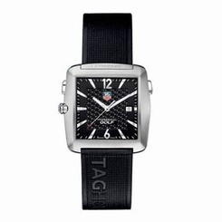 Tag Heuer WAE1111.FT6004 Mens Black Dial Analog Quartz Watch with Silicone Strap 760643093837