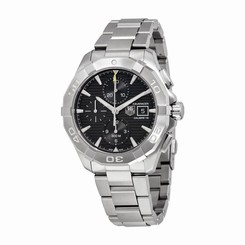 Tag Heuer Aquaracer Chronograph Automatic Black Dial Stainless Steel Mens Watch