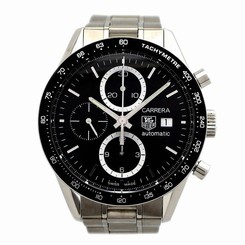 Pre-Owned TAG HEUER Carrera Automatic Black Men's Wristwatch CV2010.BA0794, ML 7612533040557