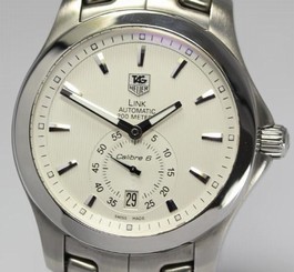 Pre-Owned TAG HEUER Link Calibre 6 Automatic White Men's Wristwatch WJF211B, ML