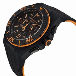 New Mens TechnoMarine 112005 Night Vision II Chronograph Black PVD Strap Watch