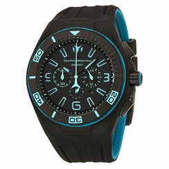 New Mens Technomarine Night Vision 112003 Black Blue Military Sport Watch 1665945147648