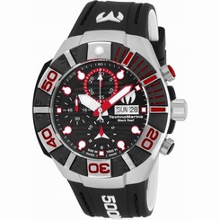 TECHNOMARINE MEN'S REEF 45MM BLACK SILICONE BAND AUTOMATIC WATCH TM-515023