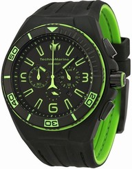 TechnoMarine Cruise Night Vision II Chronograph Black & Green Dial Men Watch
