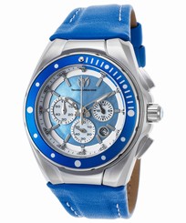 TechnoMarine TM-215034 Women's Manta Ray Chronograph Blue Genuine Leather and