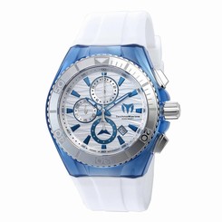 TECHNOMARINE MEN'S 46MM SILICONE BAND STEEL CASE SWISS QUARTZ WATCH 115055