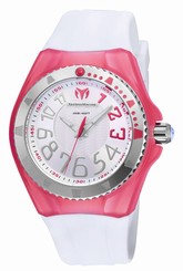 Ladies TechnoMarine Cruise White Silicone Band Pink Cover Watch TM-115225