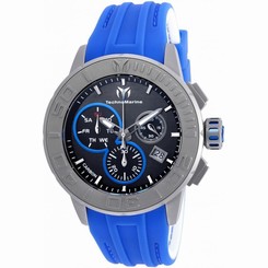 TECHNOMARINE MEN'S REEF 48MM BLUE SILICONE BAND QUARTZ ANALOG WATCH TM-515003