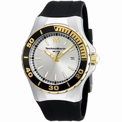 TECHNOMARINE MEN'S TECHNOMARINE BLACK SILICONE BAND SWISS QUARTZ WATCH 215055
