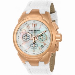  TECHNOMARINE WOMEN'S SEA DREAM 42MM WHITE LEATHER BAND QUARTZ WATCH TM-715035