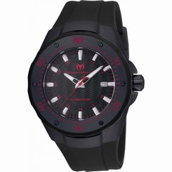 TECHNOMARINE MEN'S MANTA 48MM BLACK SILICONE BAND AUTOMATIC WATCH TM-215088