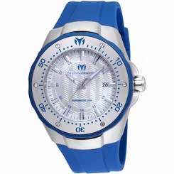 TECHNOMARINE MEN'S MANTA 48MM BLUE SILICONE BAND AUTOMATIC WATCH TM-215081