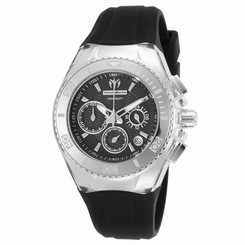 Technomarine Cruise TM-115039 Womens Black Dial Watch with Silicone Strap