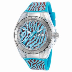 TechnoMarine 114018 Womens Cruise Monogram Jungle Analog Display Quartz Blue Wat