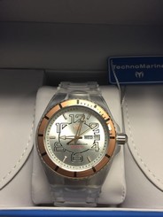Technomarine TM-115145 Unisex JellyFish Rose Gold & Clear Strap Swiss Watch