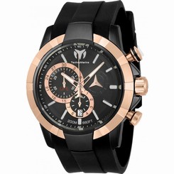 TECHNOMARINE MEN'S UF6 45MM SILICONE BAND STEEL CASE QUARTZ WATCH TM-615014