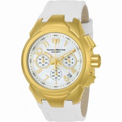 TECHNOMARINE WOMEN'S SEA DREAM 42MM WHITE LEATHER BAND QUARTZ WATCH TM-715032