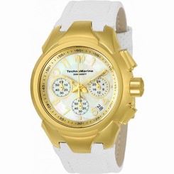 TECHNOMARINE WOMEN'S SEA DREAM 42MM WHITE LEATHER BAND QUARTZ WATCH TM-715033