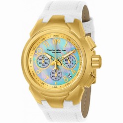 TECHNOMARINE WOMEN'S SEA DREAM 42MM WHITE LEATHER BAND QUARTZ WATCH TM-715034