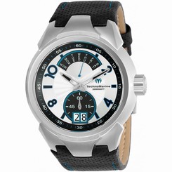 TECHNOMARINE MEN'S SEA DREAM 48MM BLACK LEATHER BAND QUARTZ WATCH TM-716001