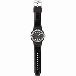 TECHNOMARINE MEN'S TECHNOMARINE BLACK SILICONE BAND SWISS QUARTZ WATCH 515006
