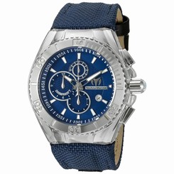 TECHNOMARINE MEN'S CRUISE 45MM NYLON BAND STEEL CASE QUARTZ WATCH TM-115174