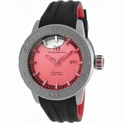 TECHNOMARINE MEN'S REEF 48MM BLACK SILICONE BAND AUTOMATIC WATCH TM-516008
