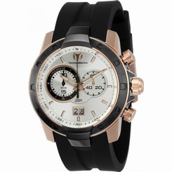TECHNOMARINE MEN'S UF6 45MM SILICONE BAND STEEL CASE QUARTZ WATCH TM-615011
