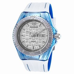 Technomarine Tm-115154 Men's Cruise Monogram White Silicone Silver-Tone Dial Wat
