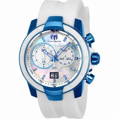 TECHNOMARINE MEN'S UF6 45MM SILICONE BAND STEEL CASE QUARTZ WATCH TM-615008