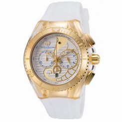 TECHNOMARINE UNISEX 40MM WHITE SILICONE BAND STEEL CASE QUARTZ WATCH 115003