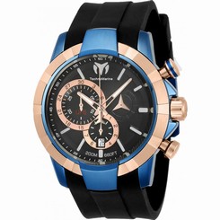 TECHNOMARINE MEN'S UF6 45MM SILICONE BAND STEEL CASE QUARTZ WATCH TM-615015