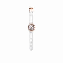 TECHNOMARINE MEN'S 40MM WHITE SILICONE BAND STEEL CASE QUARTZ WATCH 115067