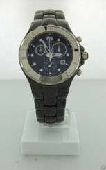 Brand New TechnoMarine Lady's Cruise Black Ceramic 40 mm Quartz Watch 110029C