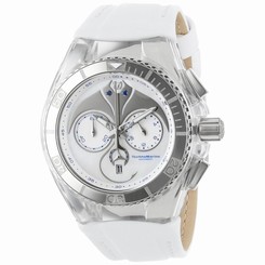 TECHNOMARINE UNISEX 40MM WHITE SILICONE BAND STEEL CASE QUARTZ WATCH 115068