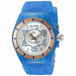 Technomarine 115146 Mens Silver Dial Analog Quartz Watch with Silicone Strap
