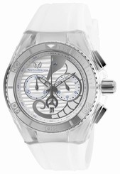 Technomarine Cruise Dream Chrono Silver Dial White Band Watch TM-115006