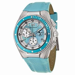 Technomarine 110006L Womens Blue Dial Analog Quartz Watch with Leather Strap