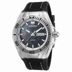 Technomarine Cruise TM-115212 Mens Black Dial Watch with Silicone Strap