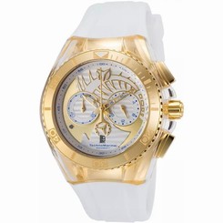 TECHNOMARINE UNISEX 40MM WHITE SILICONE BAND STEEL CASE QUARTZ WATCH 115002
