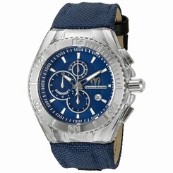 Technomarine 115174 Mens Blue Dial Analog Quartz Watch with Nylon Strap