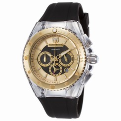Technomarine Cruise TM-115173 Womens Gold Dial Watch with Silicone Strap