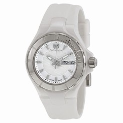 Technomarine 110022 Unisex White Dial Analog Quartz Watch with Rubber Strap