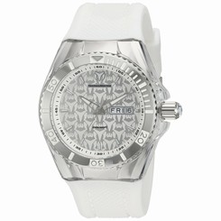 Technomarine 115209 Mens Silver Dial Analog Quartz Watch with Silicone Strap