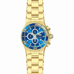 TM-215045 Technomarine Sea Manta Blue Dial Yellow Gold-Tone Stainless Steel Mens