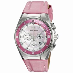 Technomarine 215035 Womens Mop Dial Analog Quartz Watch with Leather Strap