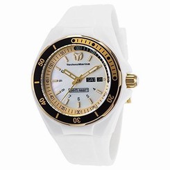 Technomarine Tm-115119 Women's Sea Manta White Silicone Mother Of Pearl Dial Wat